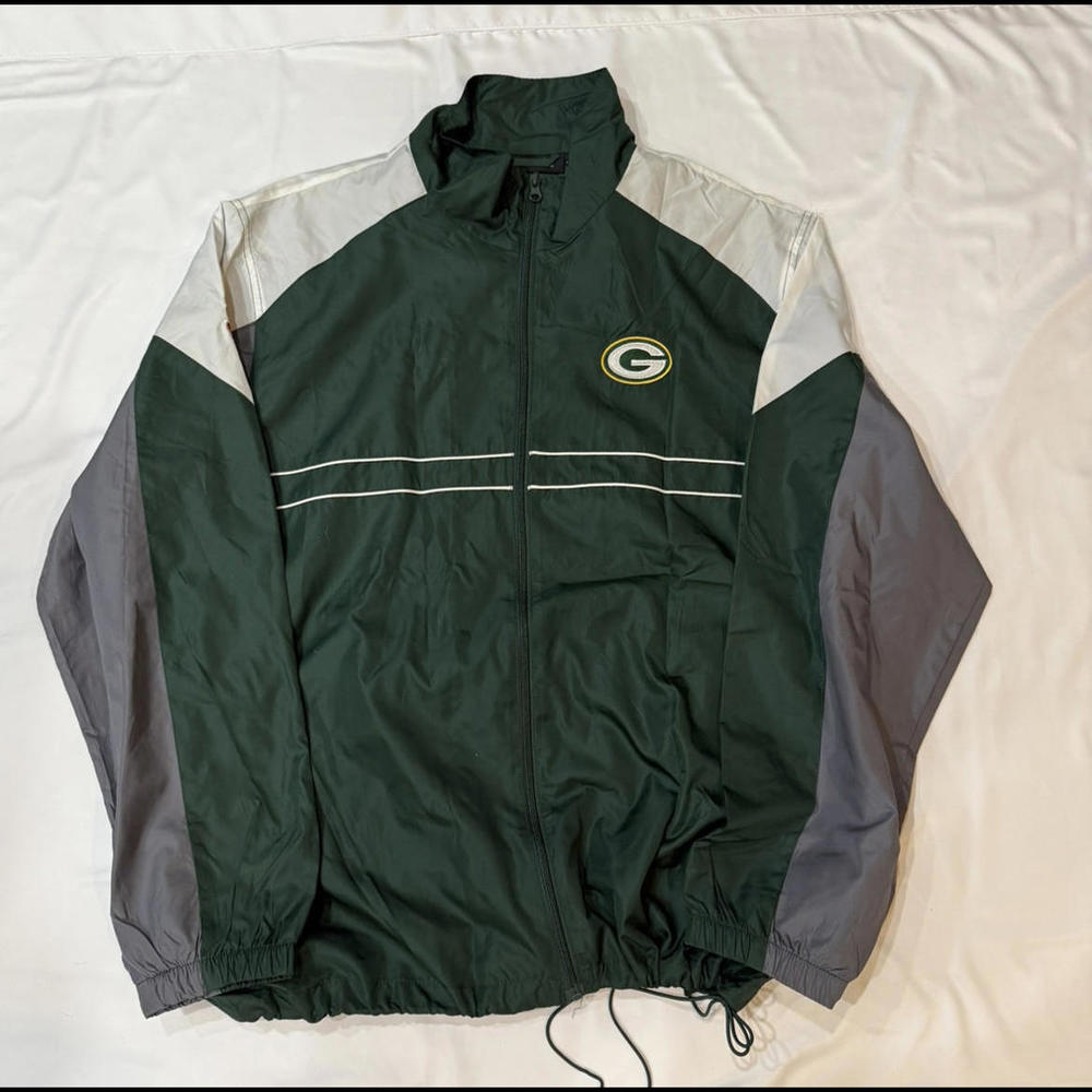 Vintage Sports Illustrated NFL Green Bay Packers Full Zip Windbreaker Size XL